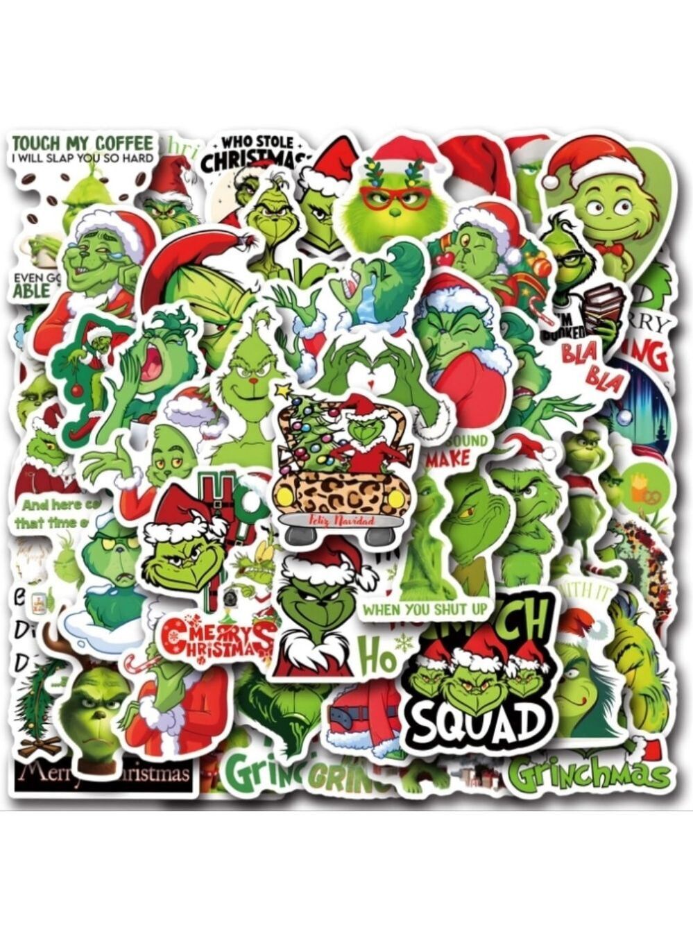 2/$10  50 Piece The Grinch Christmas Sticker Pack